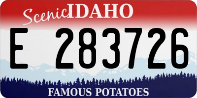 ID license plate E283726