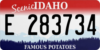 ID license plate E283734