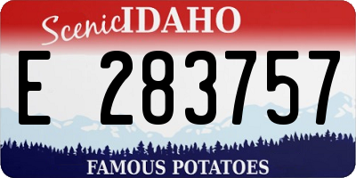 ID license plate E283757
