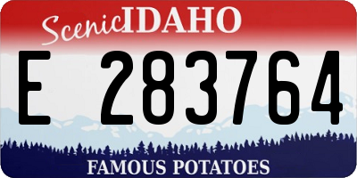 ID license plate E283764