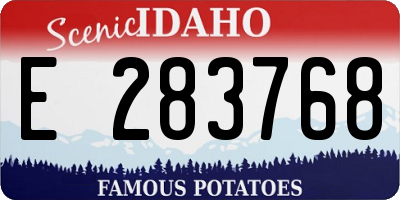 ID license plate E283768