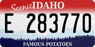 ID license plate E283770