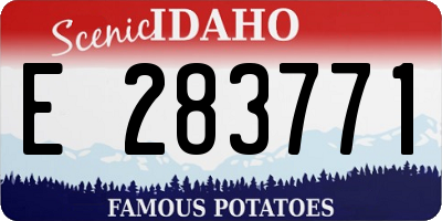 ID license plate E283771