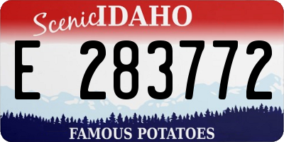 ID license plate E283772