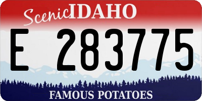 ID license plate E283775