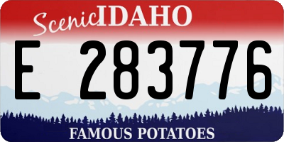 ID license plate E283776