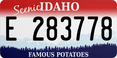 ID license plate E283778