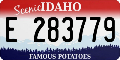 ID license plate E283779