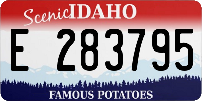 ID license plate E283795