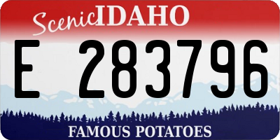 ID license plate E283796