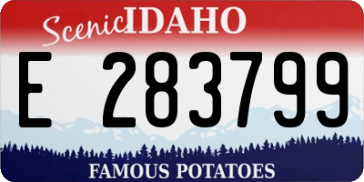 ID license plate E283799