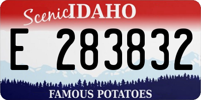 ID license plate E283832