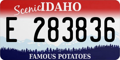 ID license plate E283836
