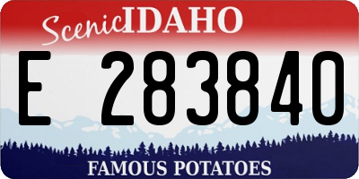 ID license plate E283840