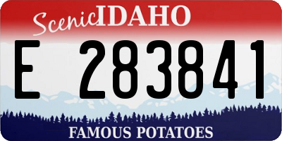 ID license plate E283841