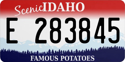 ID license plate E283845