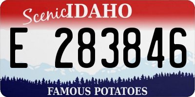 ID license plate E283846
