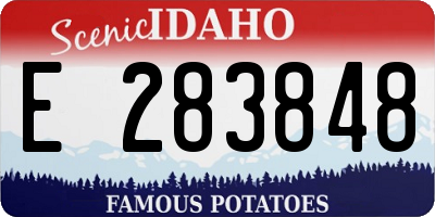 ID license plate E283848