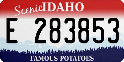 ID license plate E283853