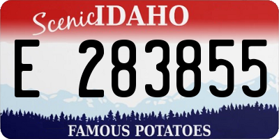 ID license plate E283855