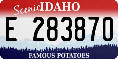 ID license plate E283870