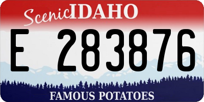 ID license plate E283876