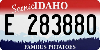 ID license plate E283880