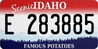 ID license plate E283885