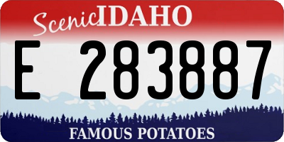 ID license plate E283887