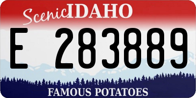 ID license plate E283889