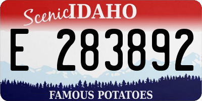 ID license plate E283892
