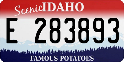 ID license plate E283893