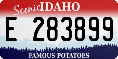 ID license plate E283899