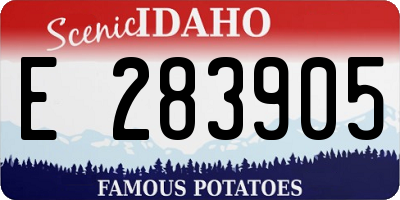 ID license plate E283905