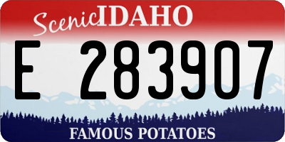 ID license plate E283907