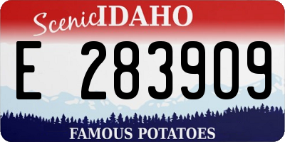 ID license plate E283909