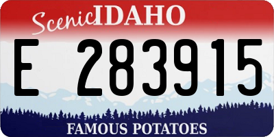 ID license plate E283915