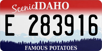 ID license plate E283916