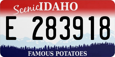 ID license plate E283918