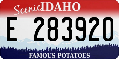 ID license plate E283920