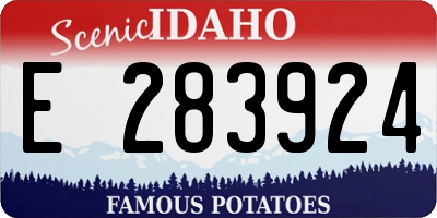 ID license plate E283924