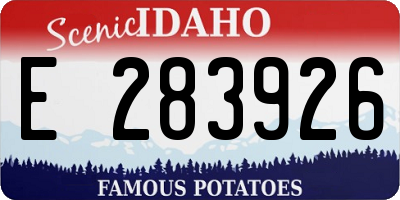 ID license plate E283926