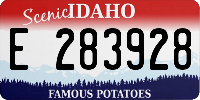 ID license plate E283928