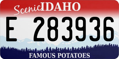 ID license plate E283936