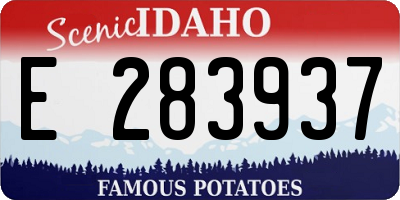 ID license plate E283937