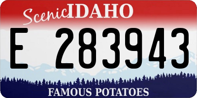 ID license plate E283943