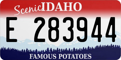 ID license plate E283944