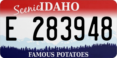 ID license plate E283948