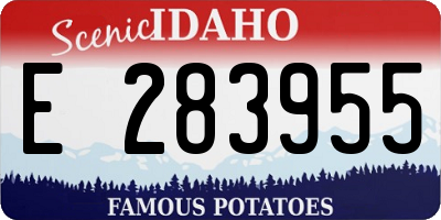 ID license plate E283955