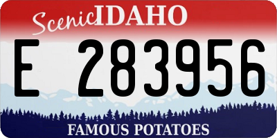 ID license plate E283956